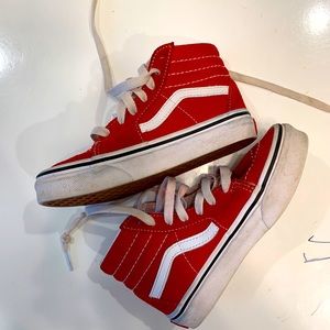 Red Vans Hightops Boys